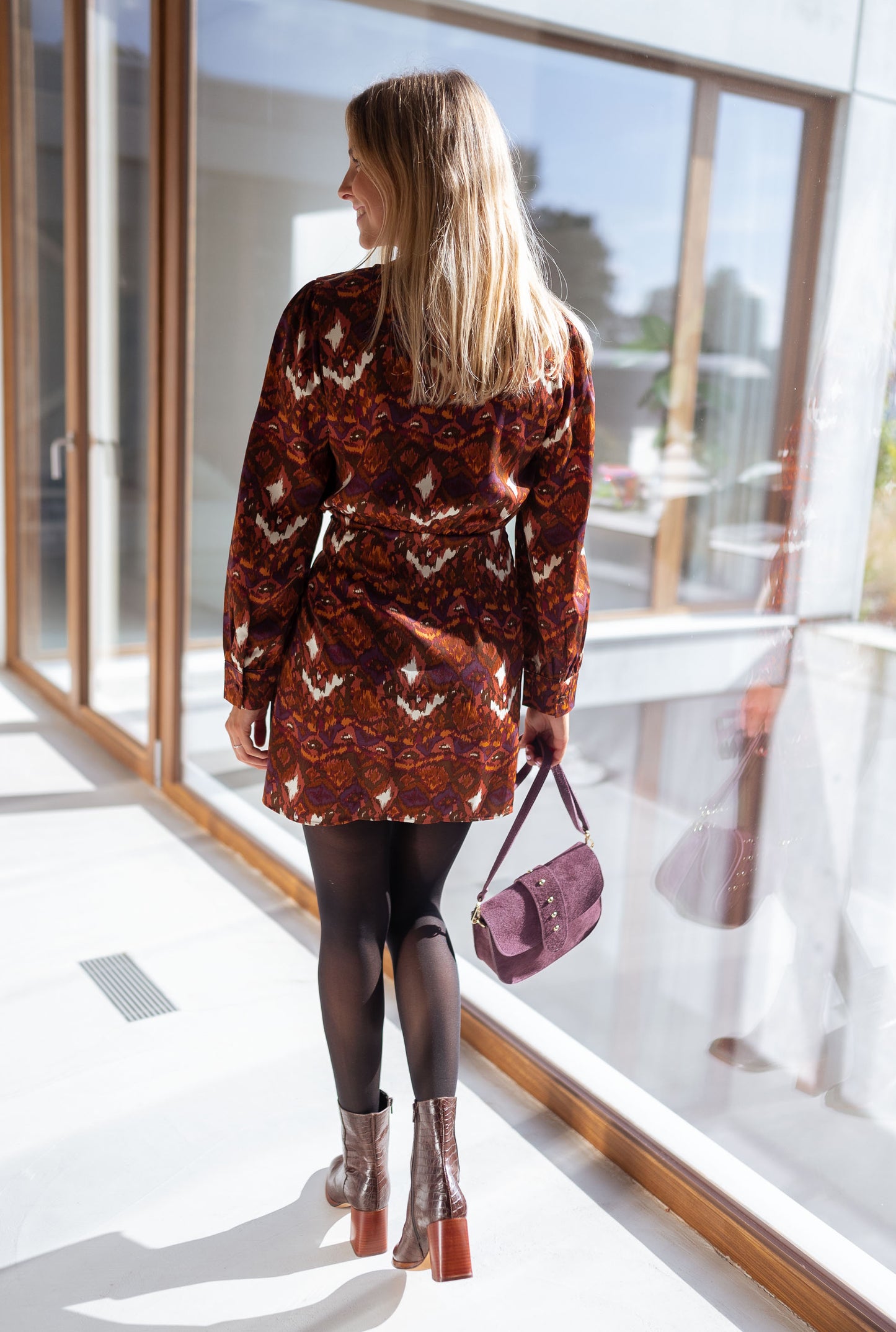 Brown Giulia Patterned Dress