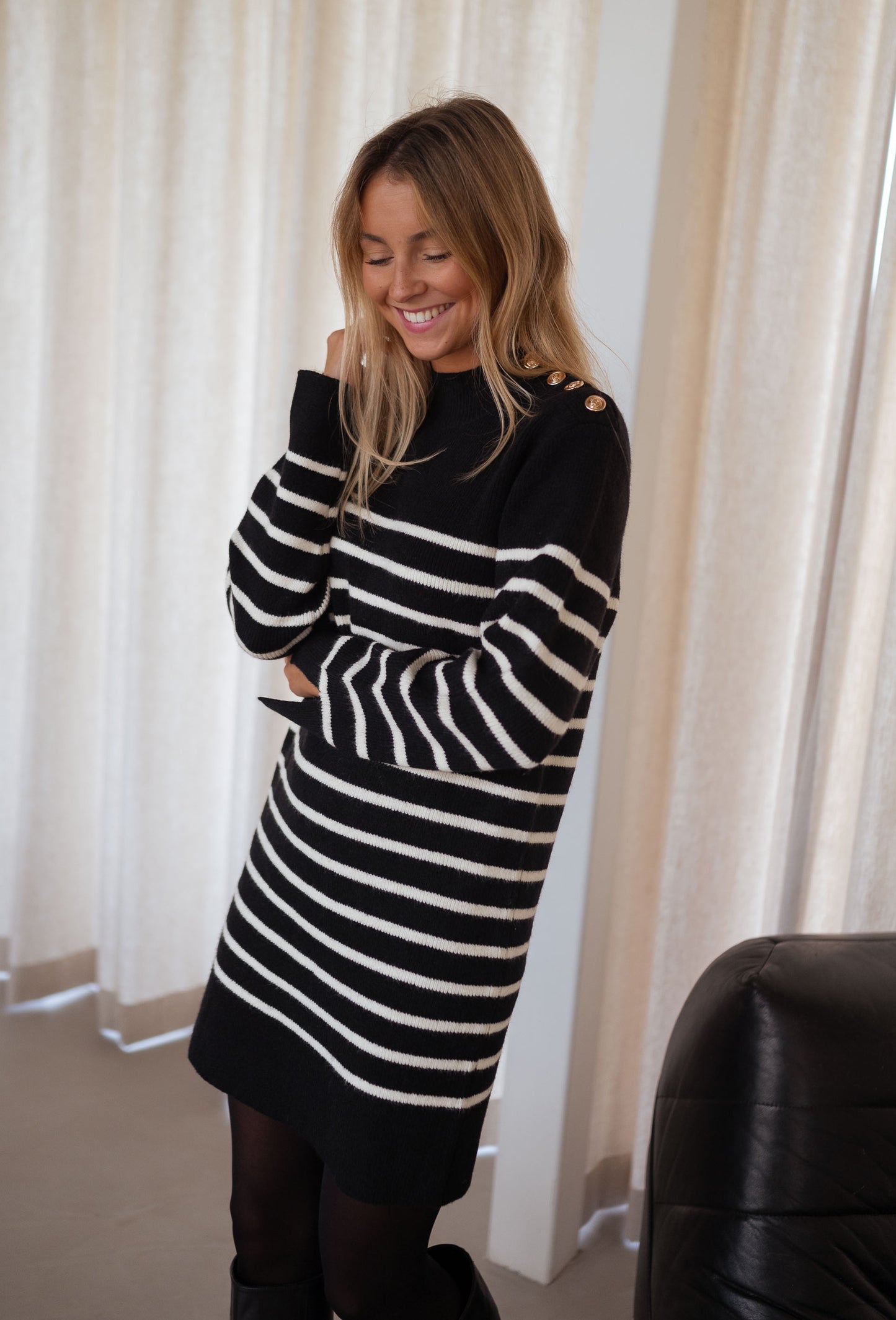 Manon Striped Sweater Dress