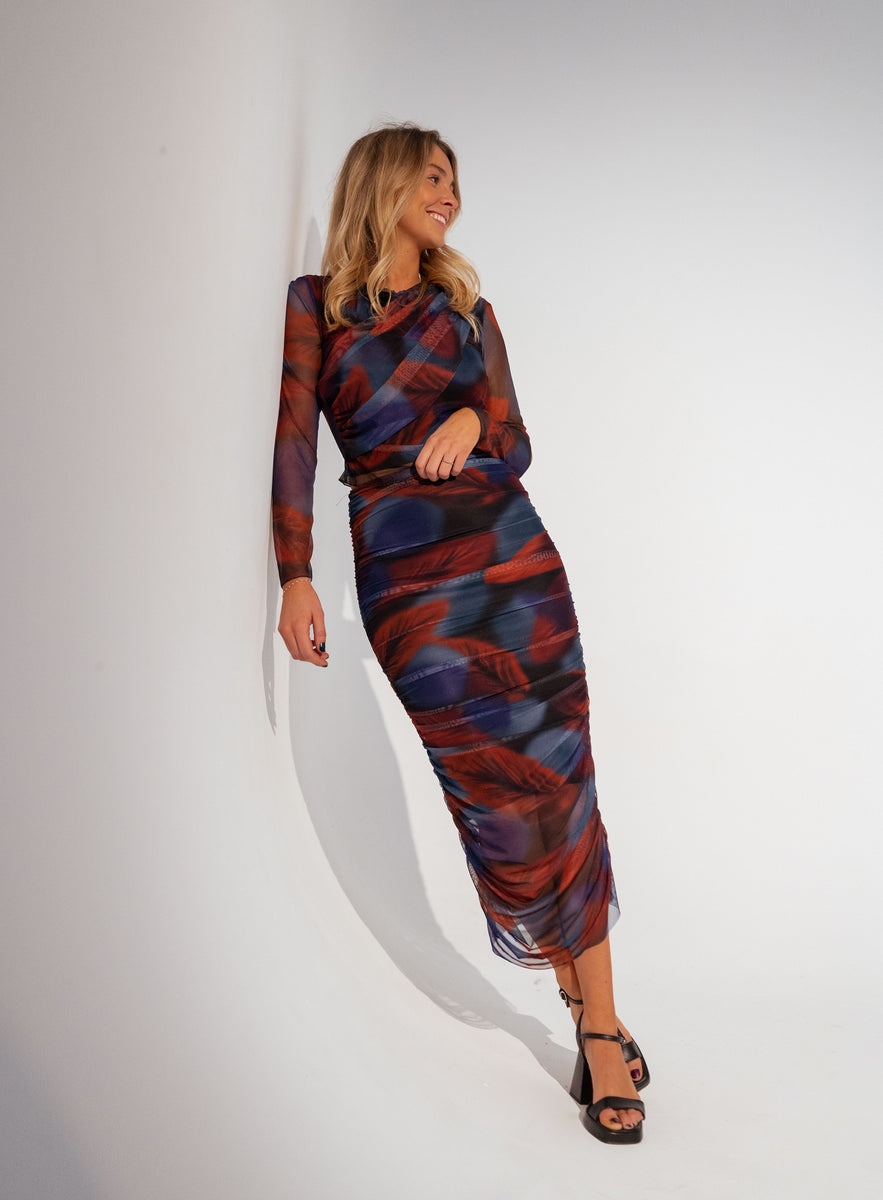 Blue and Red Huda Skirt – Easy Clothes North America