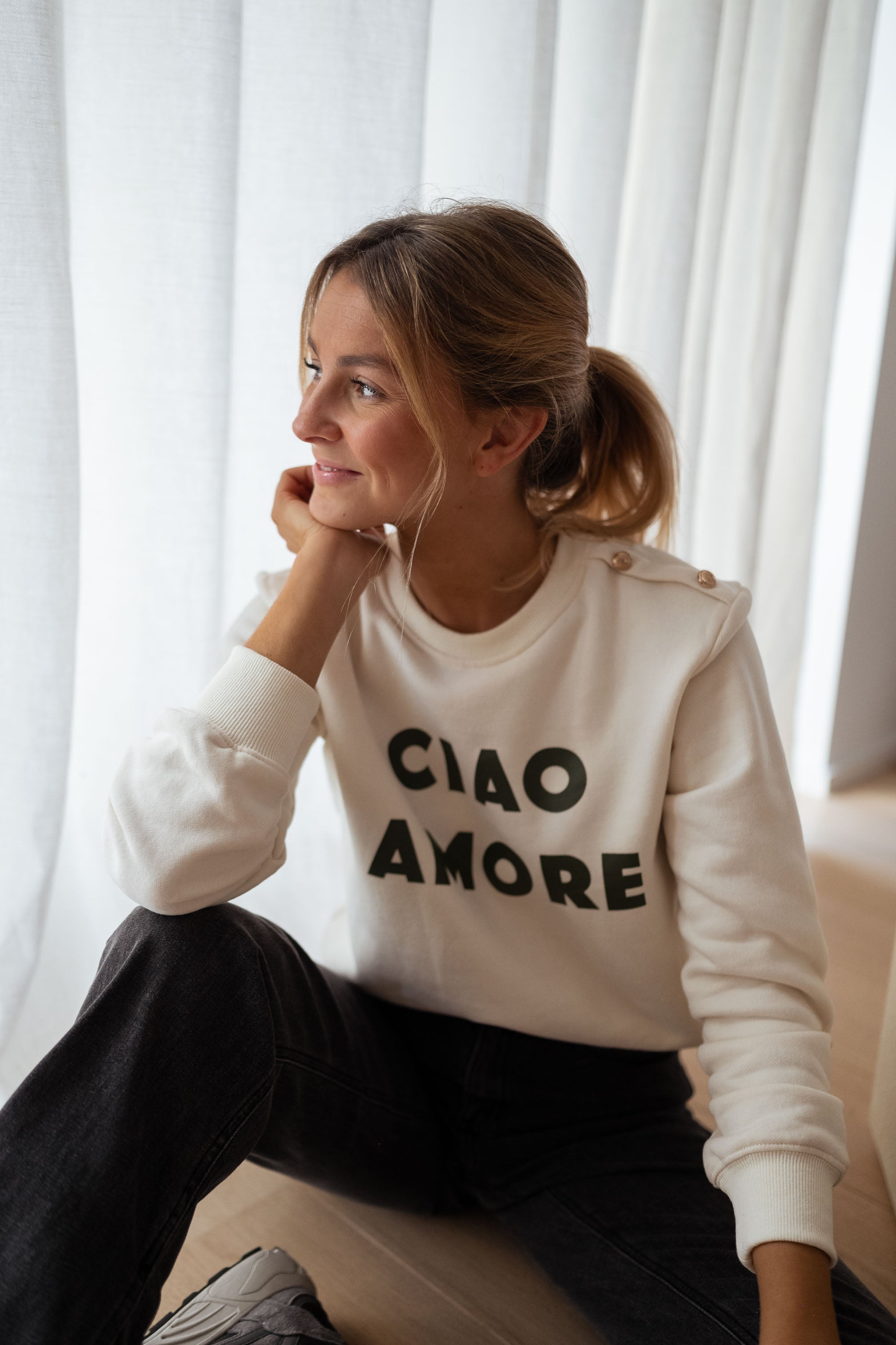 Ecru Ciao Sweater Easy Clothes North America