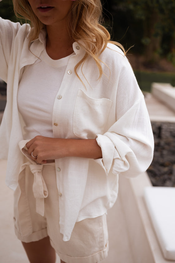 Ecru Blanca Linen Shirt