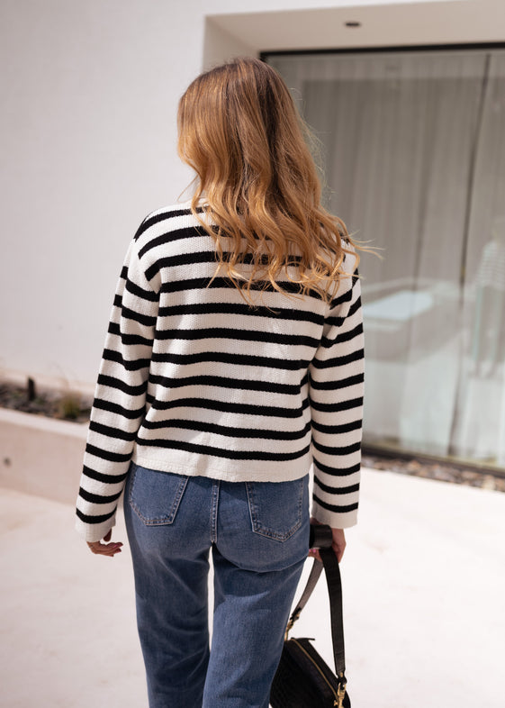 Striped Jeanne Cardigan