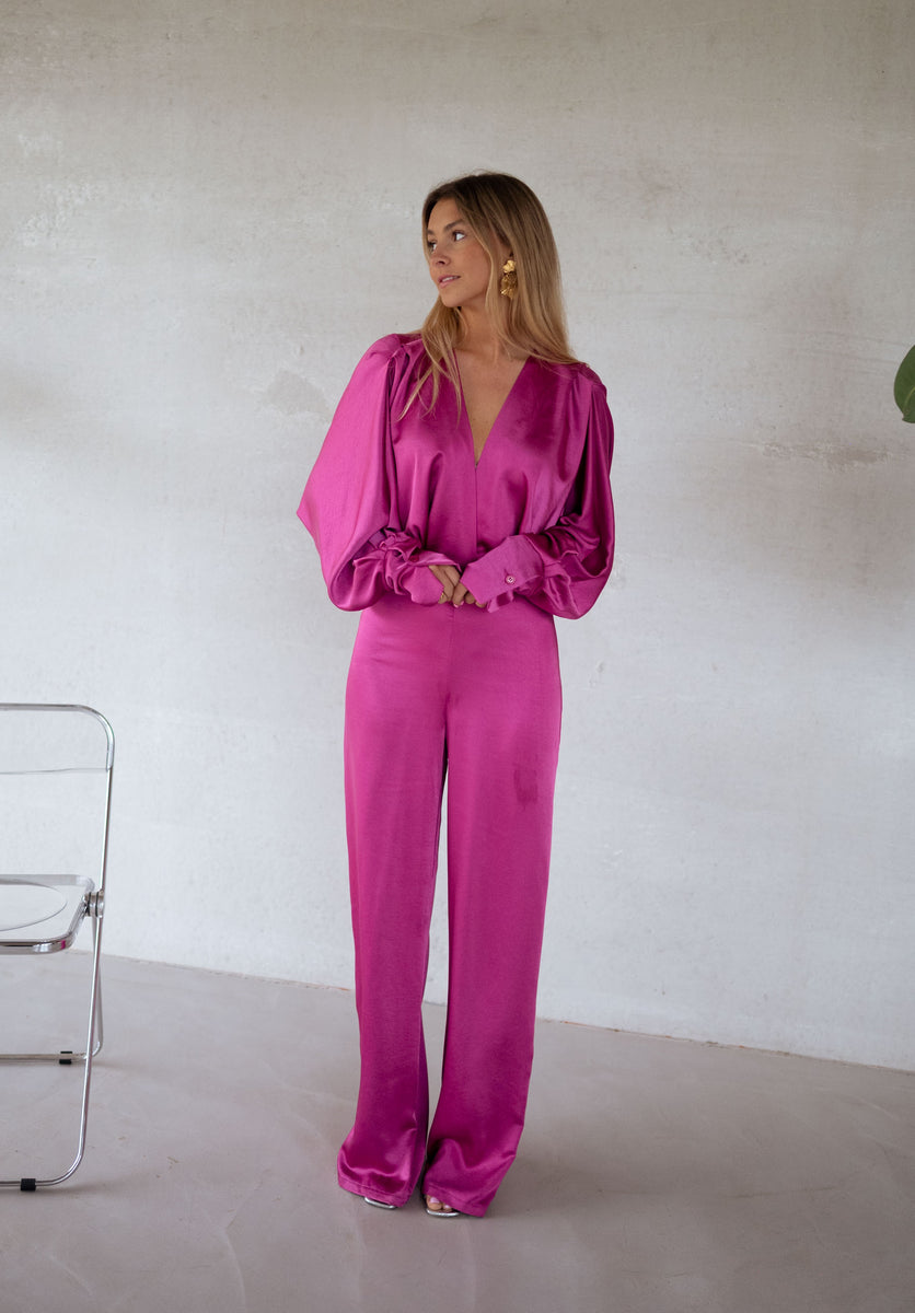 Raspberry Marylou Jumpsuit – Easy Clothes North America