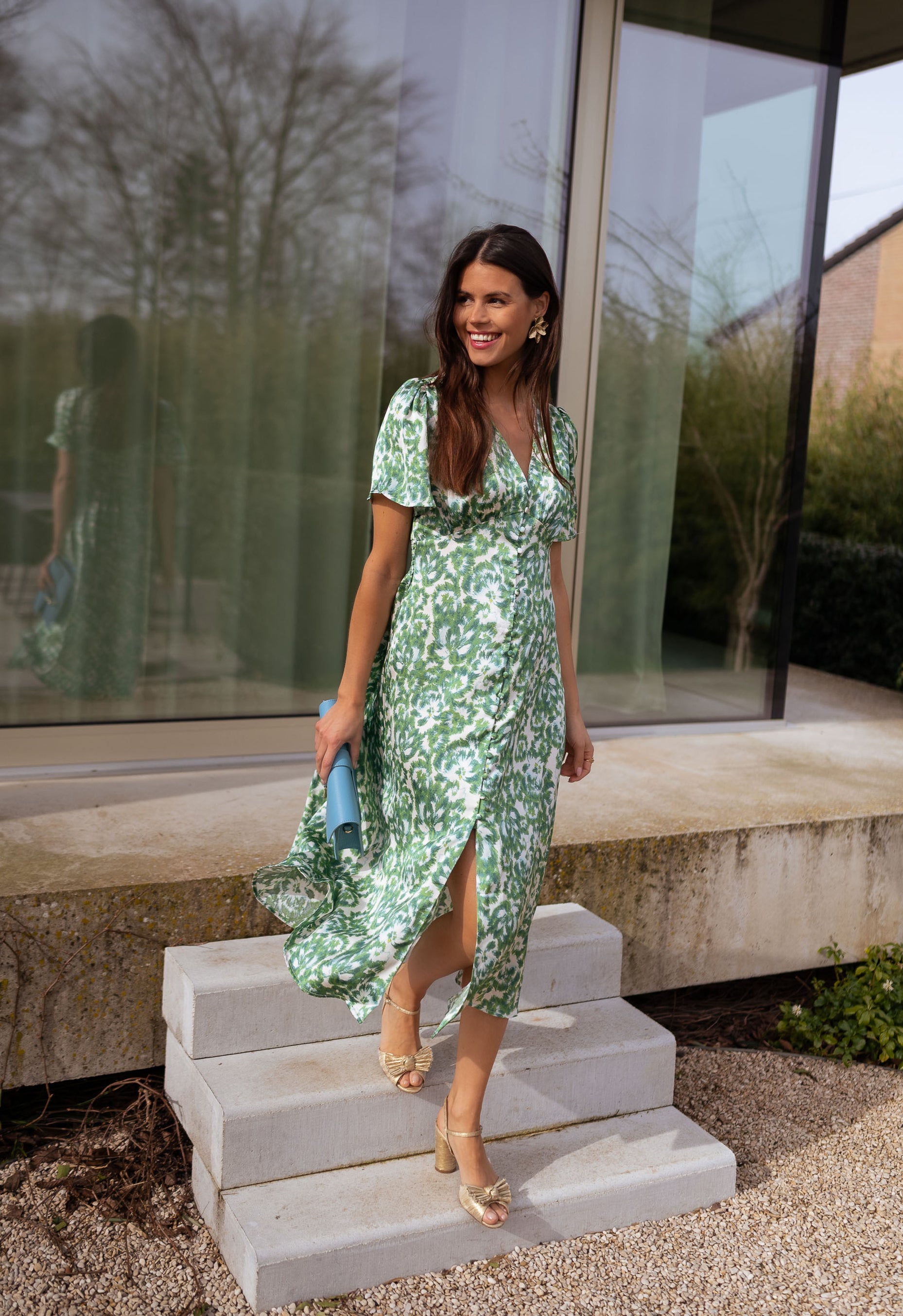 Green Patterned Adena Dress