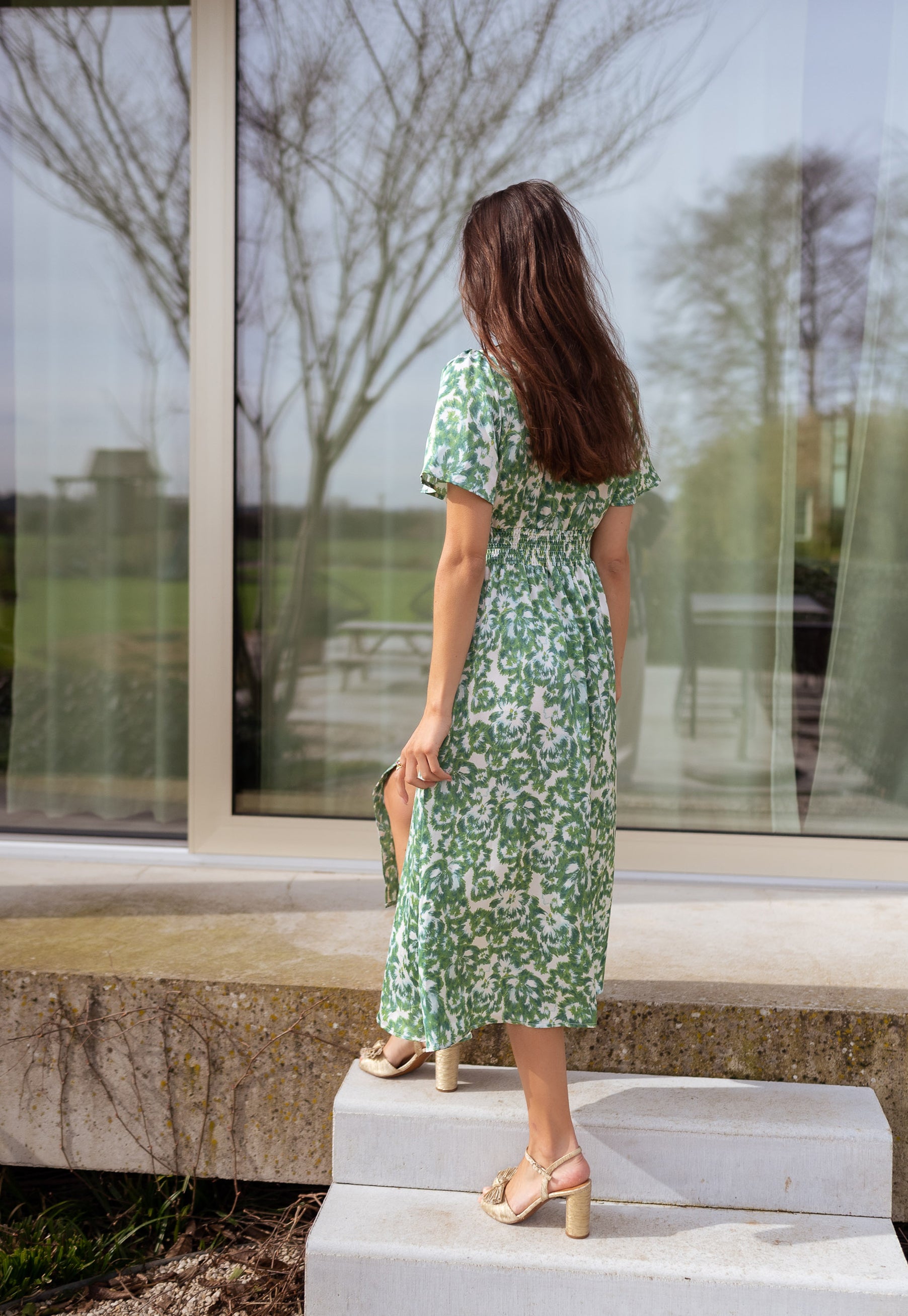 Green Patterned Adena Dress