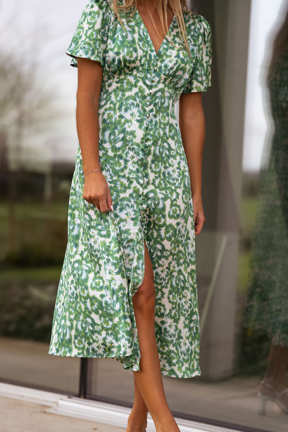 Green Patterned Adena Dress