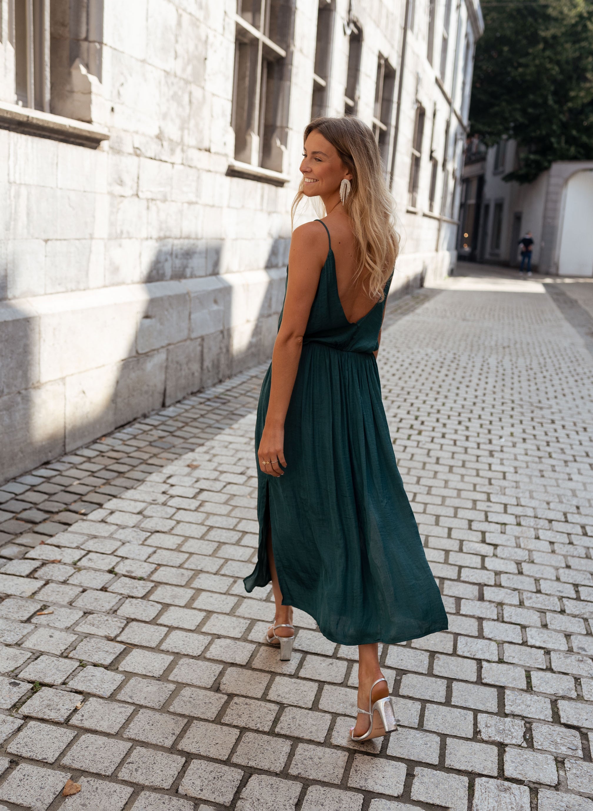 Fuengi Green | Off-Shoulder Short Dress