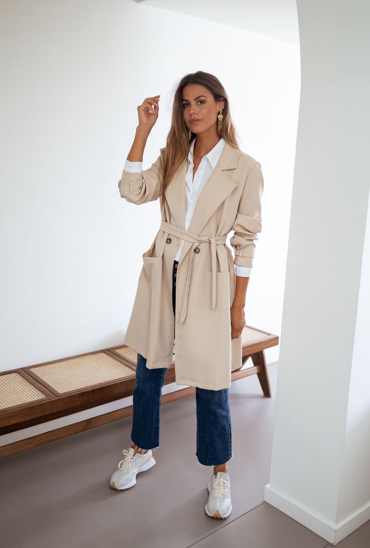 Beige Auguste Trench Coat