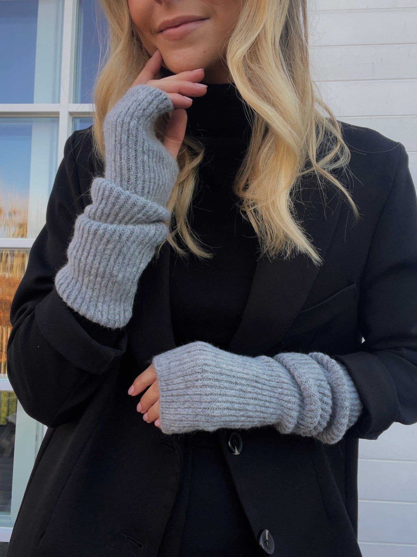 Grey Woolen Mittens